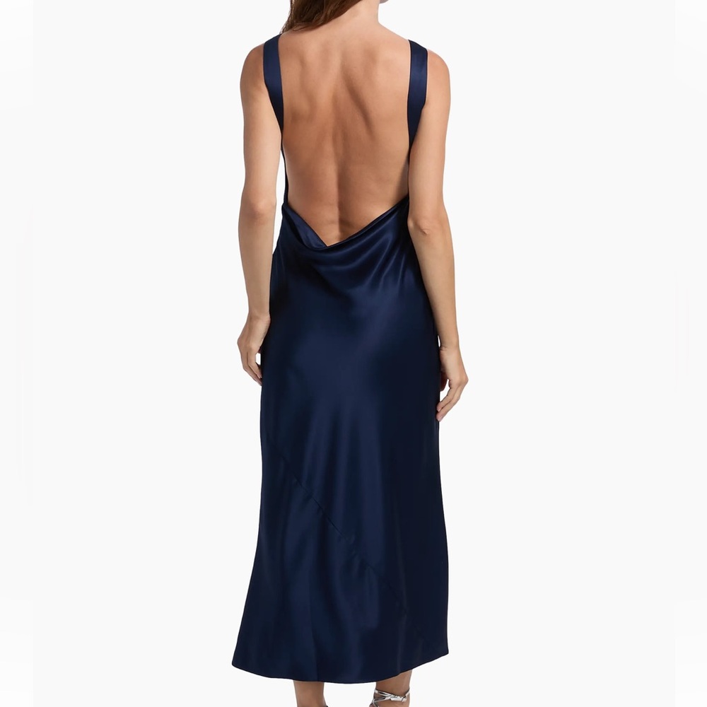 Reformation Corey Satin Midi-Dress